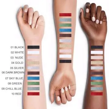 EvPct 1Pcs Red Gel Glitter Eyeliner Pencil Set