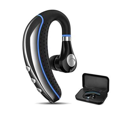 FIMITECH Bluetooth Headset, Wireless Earpiece V5.0 Bluetooth Earpiece Ultralight Hands Free for Busi...