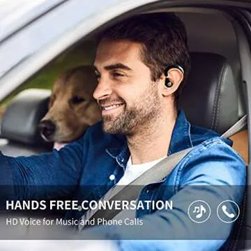 FIMITECH Bluetooth Headset, Wireless Earpiece V5.0 Bluetooth Earpiece Ultralight Hands Free for Business/Office/Driving/Sporting