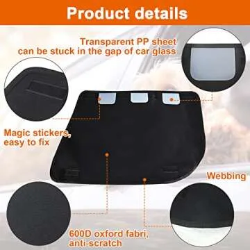 DogLemi 2 Pack Dog Car Door Protector, Car Door Covers for Dogs, Anti-Scratching Waterproof Vehicle Door Cover Guard 600D Oxford Durable Vehicle Car Door Protector for Pet Travel Universal - Black