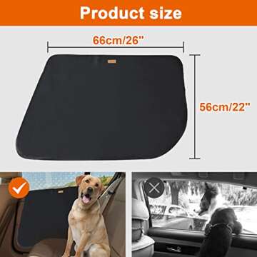 DogLemi 2 Pack Dog Car Door Protector, Car Door Covers for Dogs, Anti-Scratching Waterproof Vehicle Door Cover Guard 600D Oxford Durable Vehicle Car Door Protector for Pet Travel Universal - Black