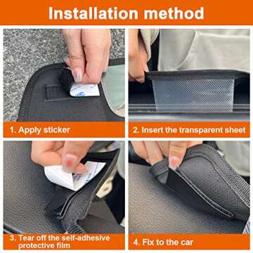 DogLemi 2 Pack Dog Car Door Protector, Car Door Covers for Dogs, Anti-Scratching Waterproof Vehicle Door Cover Guard 600D Oxford Durable Vehicle Car Door Protector for Pet Travel Universal - Black