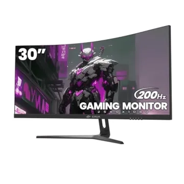 CRUA 30" Curved Gaming Monitor - Ultra-responsive 144Hz/200Hz Display