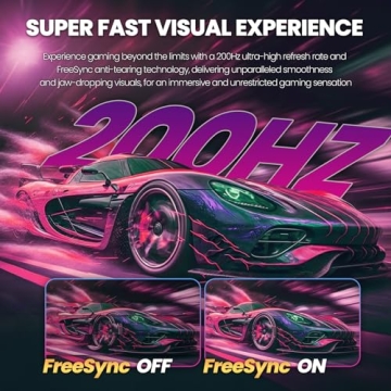 CRUA 30" Curved Gaming Monitor, 144Hz/200Hz Specs