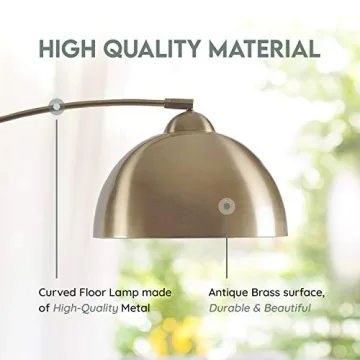 Elegant Archiology 79" Arc Floor Lamp - Gold Brass Design