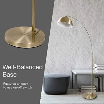 Elegant Archiology 79" Arc Floor Lamp - Gold Brass Design