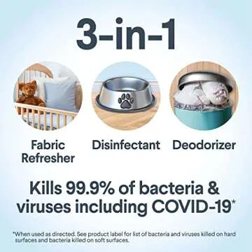 Clorox Free & Clear Disinfecting Mist, Household Essentials, 1 Spray Bottle and 1 Refill, 14 Fl Oz E...