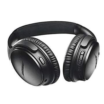 Bose QuietComfort 35 Series II Wireless Headphones, Black, Noise Cancelling with Budrug LLC Airplane Flight Adapter - Worldwide Version Bundle