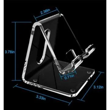 Crpich Acrylic Phone Stand, Stylish and Functional Desk Accessory