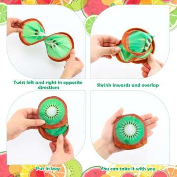 CroBlissful Foldable Fruit Fans - Perfect for Parties and Outdoor Fun
