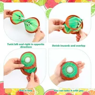 CroBlissful Foldable Fruit Fans - Perfect for Parties and Outdoor Fun