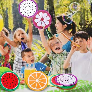 CroBlissful Foldable Fruit Fans - Perfect for Parties and Outdoor Fun