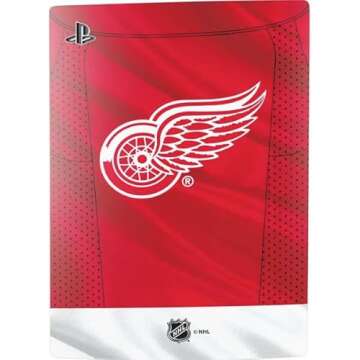 Skinit Decal Gaming Skin Compatible with PS5 Bundle - Officially Licensed NHL Detroit Red Wings Home...