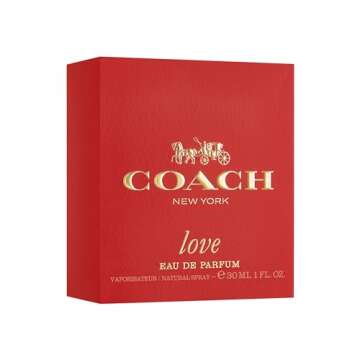 Coach Love Eau de Parfum - Long Lasting Fragrance with notes of Strawberry, Red Velvet Rose & Cedarw...