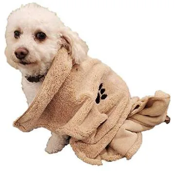 Zelica Dog Bath Drying Towels for Small Dogs - 2 Pack