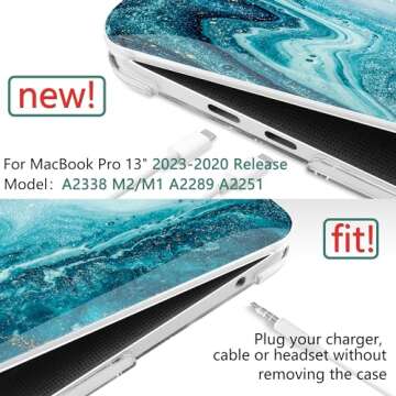 Dongke MacBook Pro 13 inch Case Model A2251/A2289 2020 Released, Plastic Hard Shell Case Cover for M...