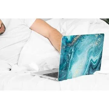 Dongke MacBook Pro 13 inch Case Model A2251/A2289 2020 Released, Plastic Hard Shell Case Cover for MacBook Pro 13 inch with Retina Display & Touch Bar Fits Touch ID (Abstract Ocean)