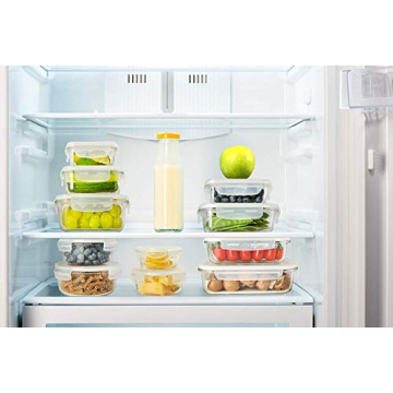 PrepNaturals 13 Pack Glass Meal Prep Containers - Dishwasher Microwave Freezer Oven Safe - Glass Storage Containers with Lids (Multi-Compartment)