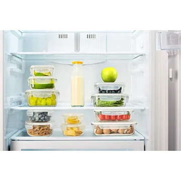 PrepNaturals 13 Pack Glass Meal Prep Containers - Dishwasher Microwave Freezer Oven Safe - Glass Storage Containers with Lids (Multi-Compartment)