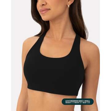 PAVOI ACTIVE Women's Athleisure Strappy Scoop Sports Bra | High Support Bra with Removable Pads | Fl...