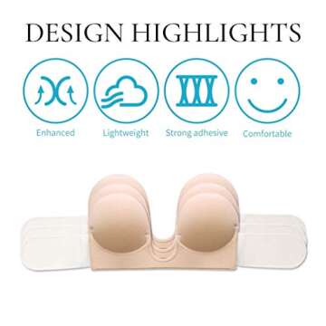 Apriddeo Adhesive Bra for Strapless Styles