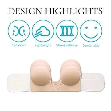 Apriddeo Adhesive Bra for Strapless Styles