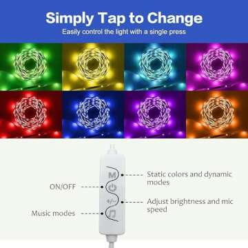 KEXU 50ft Led Lights for Bedroom Led Strip Lights Led Light Strips with App Music Sync Lights for Bedroom Led Lights for Room Decoration
