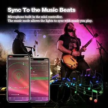 KEXU 50ft LED Strip Lights with App Control & Music Sync
