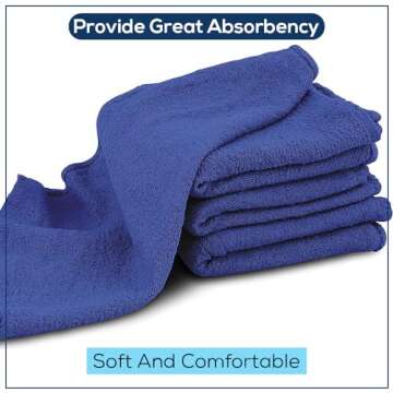Simpli-Magic 79185 Shop Towels 14”x12”, Blue, 100 Pack