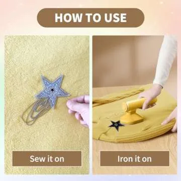 Dazzling 5Pcs Rhinestone Star Tassel Patches for DIY Projects