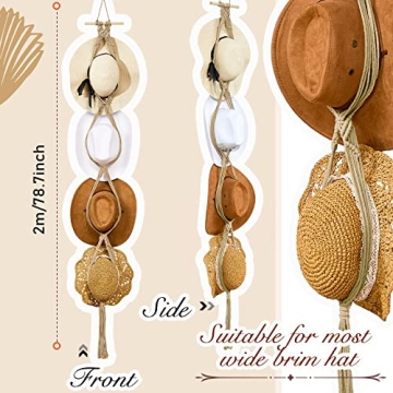 Yulejo Macrame Hat Hanger - Stylish Hat Organizer
