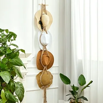 Yulejo Macrame Hat Hanger - Stylish Hat Organizer