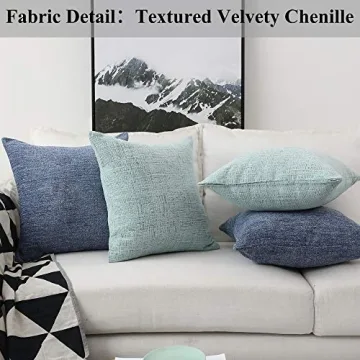 Home Brilliant Chenille Throw Pillow Covers 18x18 Pack of 2