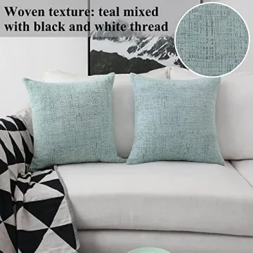 Home Brilliant Chenille Throw Pillow Covers 18x18 Pack of 2