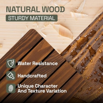 Stylish Wooden Floating Shelves Set - Easy Installation & Durable