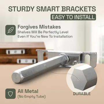 Stylish Wooden Floating Shelves Set - Easy Installation & Durable