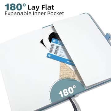 LEAGIM Blank Journal Notebook, A5, 192 Pages 100 GSM Thick Sketch Book for Women Men, Hardcover Leather Unlined Journaling for Work, Notebooks for Writing, 5.8 inches x 8.5 inches (Green)