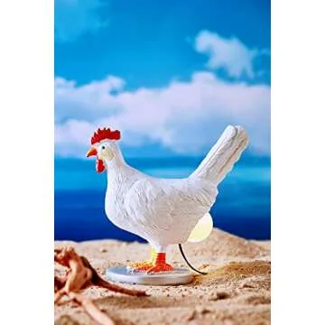 3D LED Hen Night Light with USB, Resin Egg Lamp in Gift Box, Funny Chicken Table Lamp for Easter, Christmas, Birthdays