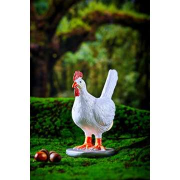 3D LED Hen Night Light with USB, Resin Egg Lamp in Gift Box, Funny Chicken Table Lamp for Easter, Christmas, Birthdays