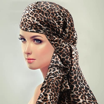 Elegant SATINIOR 35 Inch Silk Head Scarf Set - 2 Pcs