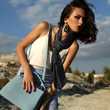 Elegant SATINIOR 35 Inch Silk Head Scarf Set - 2 Pcs