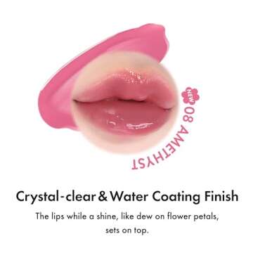 Amuse SEOUL Daisy Flower Dew Tint 05 STRAWBERRY | 35% High-moisture Water Tint, Long-lasting, Vitamin E Acetate, Moisturizing, No Peel Off, Lip Treatment, Non Sticky, Korean Lip Tint for Dry Lips