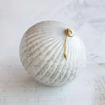 Creative Co-Op Antique White Mercury Glass Ornaments