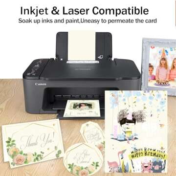 24 Sheets Cream Cardstock 8.5 x 11 Off White Paper, Goefun Ivory Card Stock Printer Paper for Cards Making, Office Printing, Certificate