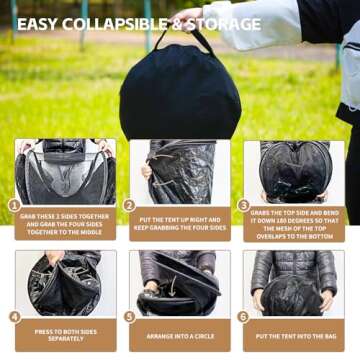 Msutree Pop-up Cat Tent, Portable Pet Playpen for Outdoor&Indoor,Outdoor Cat Enclosures - Cat Playpen for Camping,Traveling,Sunbathing