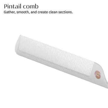 T3 Detail Set with Pintail Comb, Edge Brush, and Teasing Brush, Three-Piece Hair Brush and Comb Set with Premium Vegan Boar Bristles and Flexible Teeth for Smoothing, Detailing, and Styling Edges