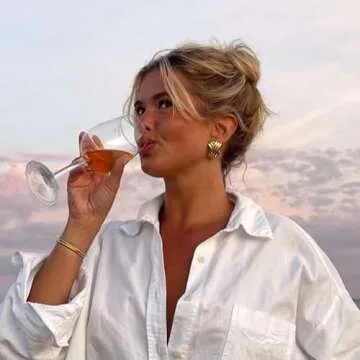 UneDouce 14K Gold Plated Chunky Statement Vintage Earrings for Women | Trendy Statement Textured Stud Earring Dupes, Triple X Hoop Earrings (Gold)