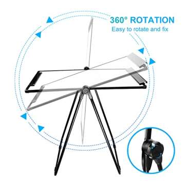 SCZS White Board Easel Office Portable Dry Erase Boards with Stand, Flipchart Easel Height Adjustable 36x24 inches, Perfect for Classroom, Preschool, Homeschool, Restaurant and Presentation (B-Metal)