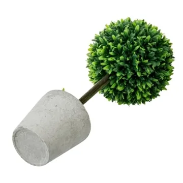 MyGift 14.5 Inch Artificial Boxwood Topiary Tree - 2 Pack