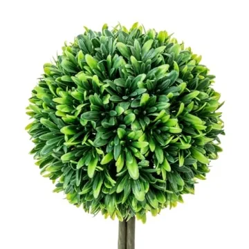 MyGift 14.5 Inch Artificial Boxwood Topiary Tree - 2 Pack
